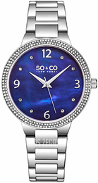 So & Co New York Madison Niebieski/Stal Ø39 mm 5519B.1