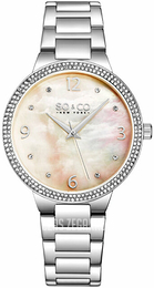 So & Co New York Madison Biały/Stal Ø39 mm 5519B.2