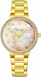 So & Co New York Madison Biały/Stal w odcieniu złota Ø39 mm 5519B.3