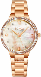 So & Co New York Madison Biały/Stal w kolorze różowego złota Ø39 mm 5519B.4