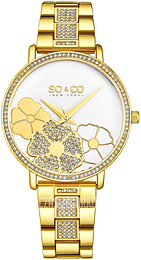 So & Co New York Madison Biały/Stal w odcieniu złota Ø40 mm 5526.2