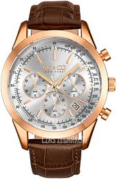 So & Co New York Tribeca Srebrny/Skóra Ø44 mm 5535L.6