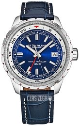 Stührling Original Aviator Global Voyager Niebieski/Skóra Ø42 mm 1014.02