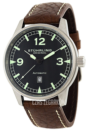 Stührling Original Flier Czarny/Skóra Ø44 mm 129A.3315K1