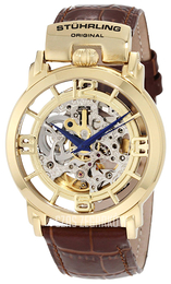 Stührling Original Zloty/Skóra Ø42 mm 165F.333K31