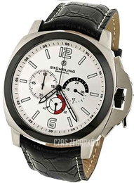 Stührling Original Aviator Concorso Biały/Skóra Ø47 mm 245.332D52