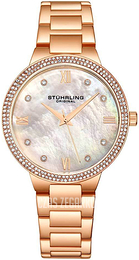 Stührling Original Symphony Biały/Stal w kolorze różowego złota Ø38 mm 3907.4