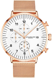 Stührling Original Monaco Biały/Stal w kolorze różowego złota Ø42 mm 3911.5