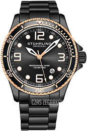 Stührling Original Aquadiver Czarny/Stal Ø43 mm 3930.9
