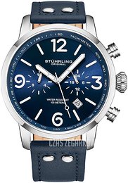 Stührling Original Aviator Niebieski/Skóra Ø45 mm 3956.2