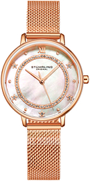 Stührling Original Monaco Biały/Stal w kolorze różowego złota Ø34 mm 3993.4