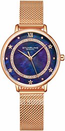 Stührling Original Monaco Niebieski/Stal w kolorze różowego złota Ø34 mm 3993.5