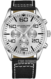 Stührling Original Aviator Srebrny/Skóra Ø42 mm 4001.1