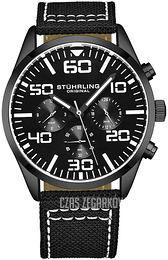 Stührling Original Aviator Czarny/Skóra Ø42 mm 4001.6