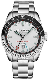 Stührling Original Voyager GMT Biały/Stal Ø42 mm 4017.3