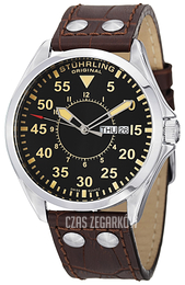 Stührling Original Aviator Czarny/Skóra Ø44 mm 479.3315K1