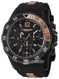 Stührling Original Aquadiver Czarny/Stal w kolorze różowego złota Ø53 mm 529.33R741