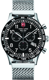 Swiss Alpine Military Aviator Chrono Czarny/Stal Ø43 mm 1746.9137