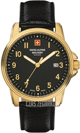 Swiss Alpine Military Leader Czarny/Skóra Ø41 mm 7011.1517