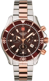 Swiss Alpine Military Nautilus Brązowy/Stal Ø46 mm 7040.9156