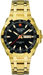 Swiss Alpine Military Classic Niebieski/Stal w odcieniu złota Ø42 mm 7043.1117