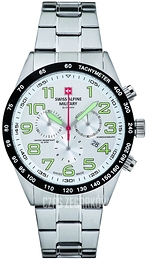 Swiss Alpine Military Alpine by Grovana Srebrny/Stal Ø45 mm 7047.9132