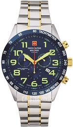 Swiss Alpine Military Alpine by Grovana Niebieski/Stal Ø46 mm 7047.9145