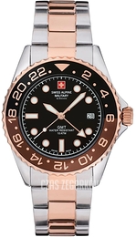 Swiss Alpine Military Master Diver GMT Czarny/Stal Ø42 mm 7052.1154