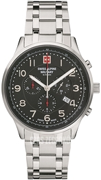 Swiss Alpine Military Skymaster Chrono Czarny/Stal Ø43 mm 7084.9137