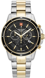 Swiss Alpine Military Douglas Czarny/Pozlacana Ø44 mm 7089.9147