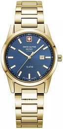 Swiss Alpine Military Argos Niebieski/Stal w odcieniu złota Ø34 mm 7767.1115