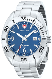 Swiss Eagle Torpedo Niebieski/Stal Ø44 mm SE-9015-33