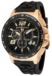 Swiss Legend Sprint Racer Czarny/Guma Ø46 mm SL-10040-RG-01-BB