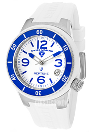 Swiss Legend Neptune Biały/Guma Ø40 mm SL-11840P-02-BLBS