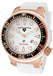 Swiss Legend Neptune Biały/Guma Ø52 mm SL-21818D-RG-02-BLK