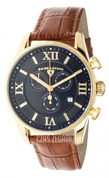 Swiss Legend Belleza Czarny/Skóra Ø43 mm SL-22011-YG-01-BR