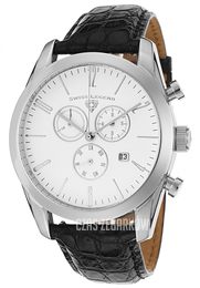 Swiss Legend Peninsula Biały/Skóra Ø44 mm SL-22044C-02ABR01M