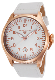 Swiss Legend Pioneer Biały/Skóra Ø46 mm SL-30331-RG-02-WS