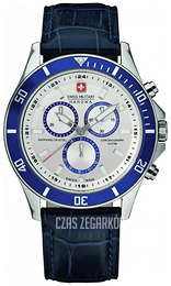Swiss Military Sport Srebrny/Skóra Ø42 mm 06-4183.04.001.03