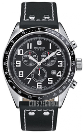 Swiss Military Sport Czarny/Skóra Ø45 mm 06-4197.04.007