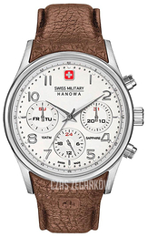 Swiss Military Sport Biały/Skóra Ø44 mm 06-4278.04.001.05