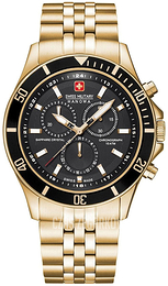 Swiss Military Sport Czarny/Stal w odcieniu złota Ø44 mm 06-5183.7.02.007