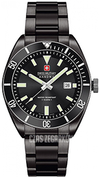 Swiss Military Sport Czarny/Stal Ø44 mm 06-5214.1.13.007