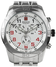 Swiss Military Sport Biały/Stal Ø45 mm 06-5265.04.001.04