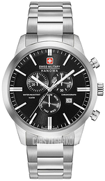 Swiss Military Sport Czarny/Stal Ø44 mm 06-5308.04.007
