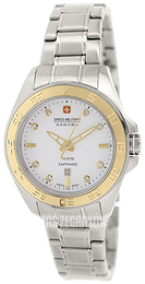 Swiss Military Dress Biały/Stal Ø37 mm 06-7221-04-001-02