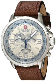 Swiss Military Sport Srebrny/Skóra Ø46 mm 6-4224.04.030