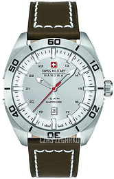 Swiss Military Hanowa Srebrny/Skóra Ø42 mm 6-4282.04.001
