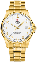 Swiss Military Chrono Biały/Stal w odcieniu złota Ø39 mm SM30200.23