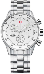 Swiss Military Chrono Biały/Stal Ø36 mm SM34005.02